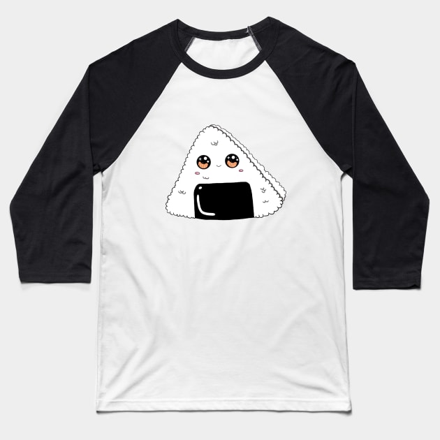 Kawaii onigiri Baseball T-Shirt by Littlepancake